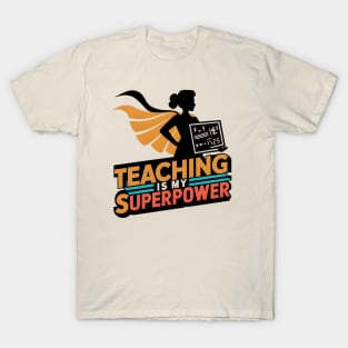 Teaching is My Super Power Graphic Print T-Shirt